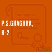 P.S.Ghaghra, B-2 Primary School Logo