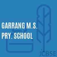 Garrang M.S. Pry. School Logo