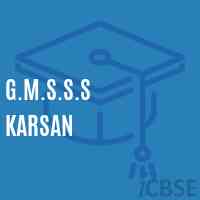 G.M.S.S.S Karsan Senior Secondary School Logo
