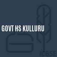 Govt Hs Kulluru Secondary School Logo