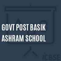 Govt Post Basik Ashram School Logo