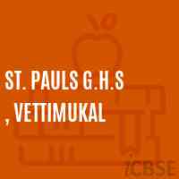 St. Pauls G.H.S , Vettimukal Secondary School Logo