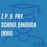 Z.P. U. Pry. School Dindoda (Khu) Logo