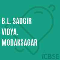 B.L. Sadgir Vidya. Modaksagar Secondary School Logo