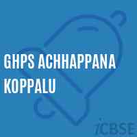 Ghps Achhappana Koppalu Middle School Logo