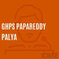 Ghps Papareddy Palya Middle School Logo