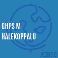 Ghps M Halekoppalu Middle School Logo