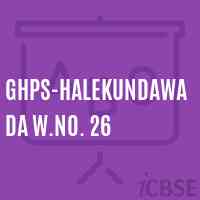 Ghps-Halekundawada W.No. 26 Middle School Logo