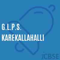 G.L.P.S. Karekallahalli Primary School Logo