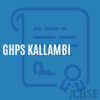 Ghps Kallambi Middle School Logo
