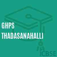 Ghps Thadasanahalli Middle School Logo