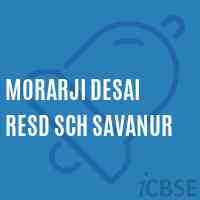Morarji Desai Resd Sch Savanur Secondary School Logo