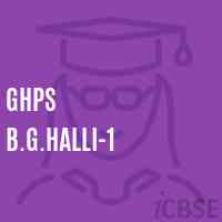 Ghps B.G.Halli-1 Middle School Logo