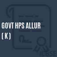 Govt Hps Allur ( K ) Middle School Logo