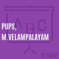 Pups, M.Velampalayam Primary School Logo