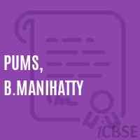 Pums, B.Manihatty Middle School Logo