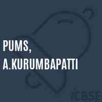 Pums, A.Kurumbapatti Middle School Logo