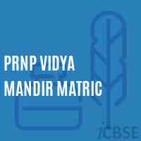 Prnp Vidya Mandir Matric Middle School Logo