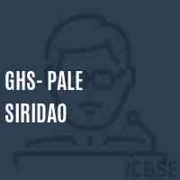 Ghs- Pale Siridao Secondary School Logo