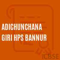 Adichunchana Giri Hps Bannur Middle School Logo
