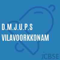 D.M.J.U.P.S Vilavoorkkonam Upper Primary School Logo