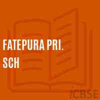 Fatepura Pri. Sch Primary School Logo
