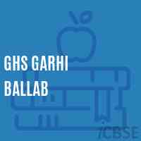 Ghs Garhi Ballab Secondary School Logo