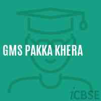 Gms Pakka Khera Middle School Logo