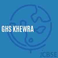 Ghs Khewra Secondary School Logo