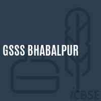 Gsss Bhabalpur High School Logo