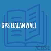 Gps Balanwali Primary School Logo