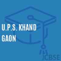 U.P.S. Khand Gaon Middle School Logo