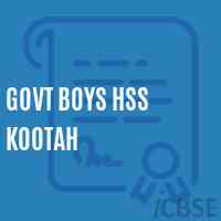 Govt Boys Hss Kootah High School Logo