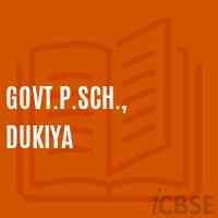 Govt.P.Sch., Dukiya Primary School Logo