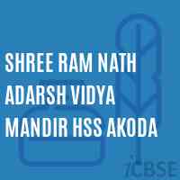 Shree Ram Nath Adarsh Vidya Mandir Hss Akoda Senior Secondary School Logo