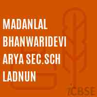 Madanlal Bhanwaridevi Arya Sec.Sch Ladnun Secondary School Logo