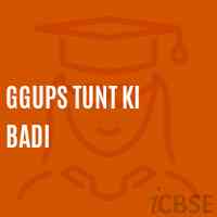 Ggups Tunt Ki Badi Middle School Logo