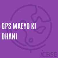 Gps Maeyo Ki Dhani Primary School Logo