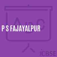 P S Fajayalpur Primary School Logo