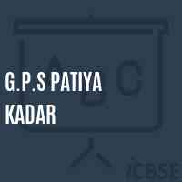 G.P.S Patiya Kadar Primary School Logo
