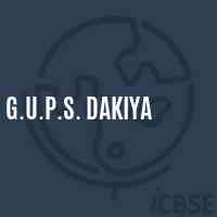 G.U.P.S. Dakiya Middle School Logo
