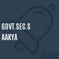 GOVT.Sec.S AAKYA Secondary School Logo