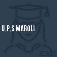 U.P.S Maroli Middle School Logo