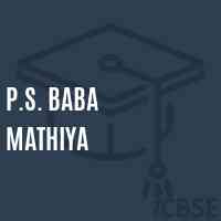 P.S. Baba Mathiya Primary School Logo