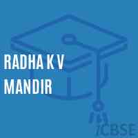 Radha K V Mandir Middle School Logo