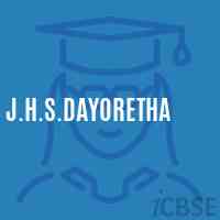J.H.S.Dayoretha Middle School Logo