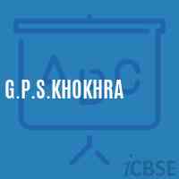 G.P.S.Khokhra Primary School Logo