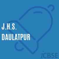 J.H.S. Daulatpur Middle School Logo