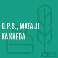 G.P.S., Mata Ji Ka Kheda Primary School Logo