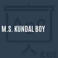 M.S. Kundal Boy Middle School Logo